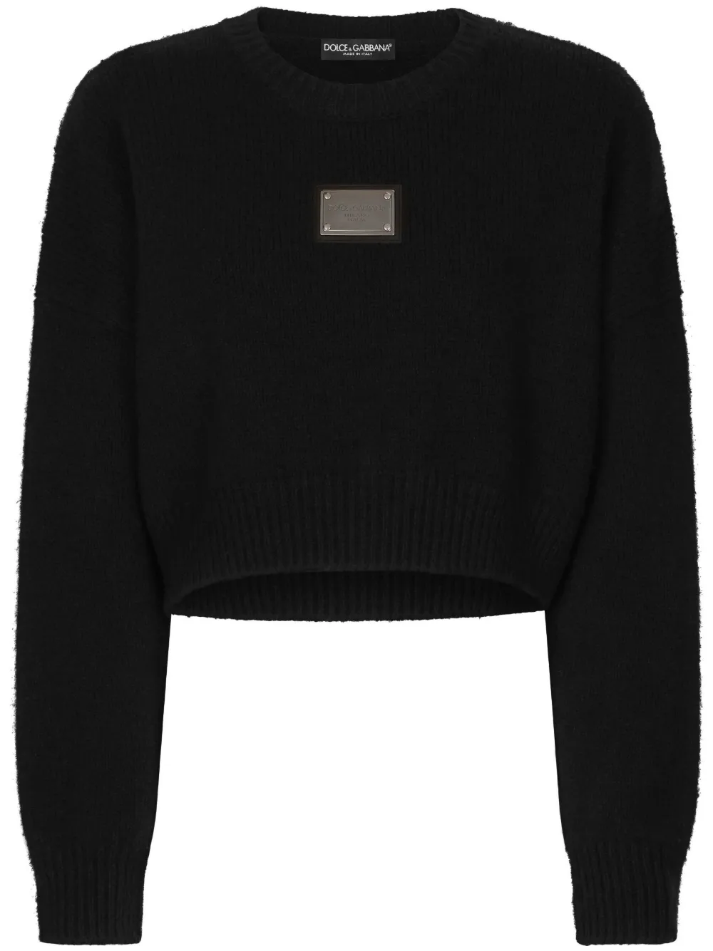 

Укороченный джемпер с логотипом DOLCE & GABBANA, черный