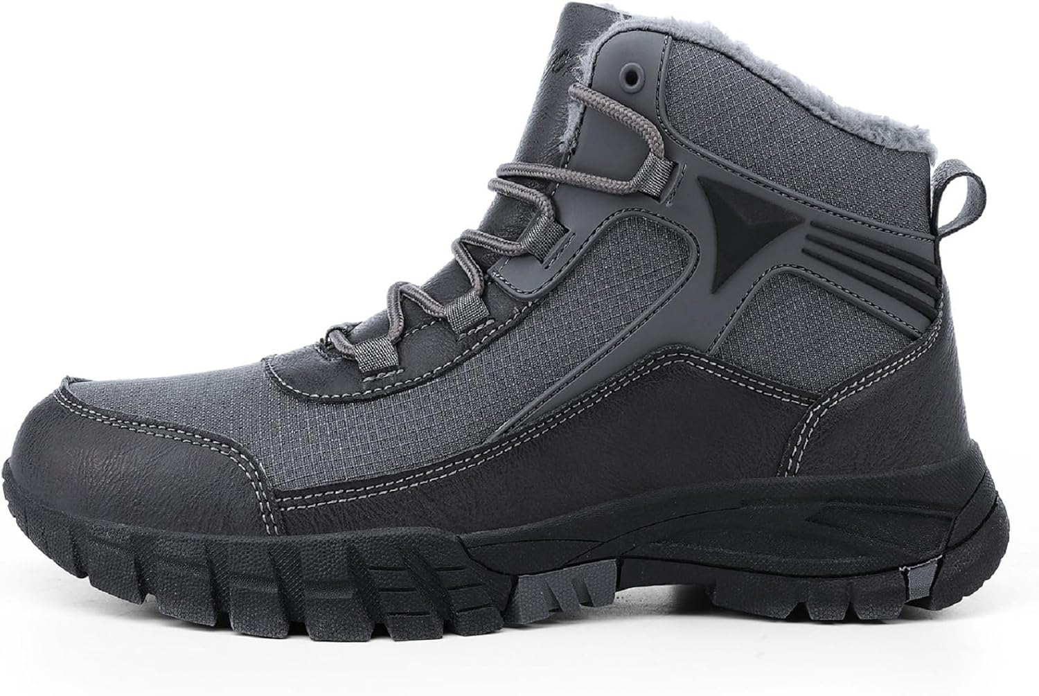 

Мужские зимние ботинки CUZUDIN, водонепроницаемые, с теплой меховой подкладкой, походные ботинки, противоскользящие, легкие, для активного отдыха, дышащие, для пеших прогулок и треккинга, серый