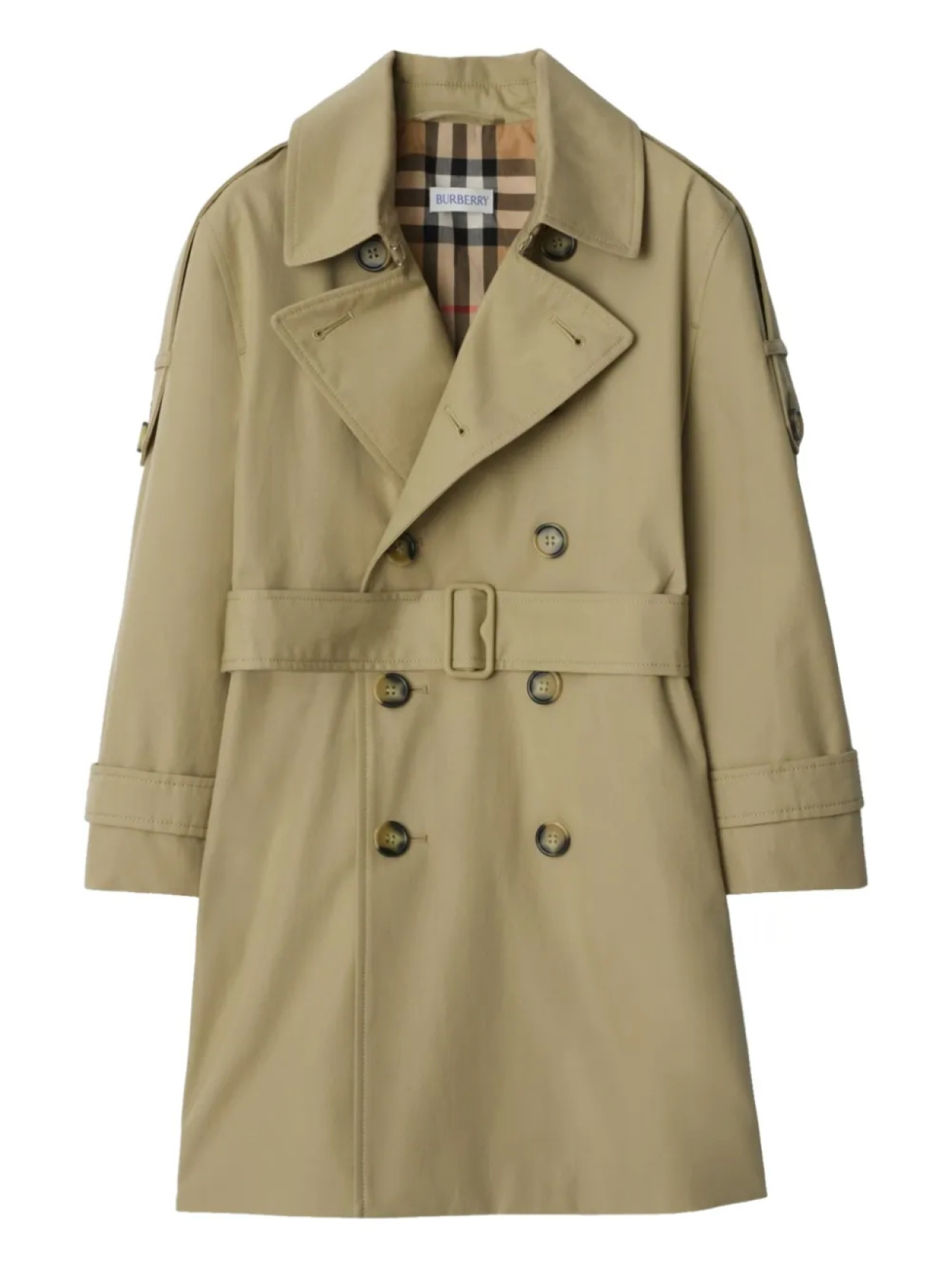 

Burberry Kids хлопковый тренч, нейтральный