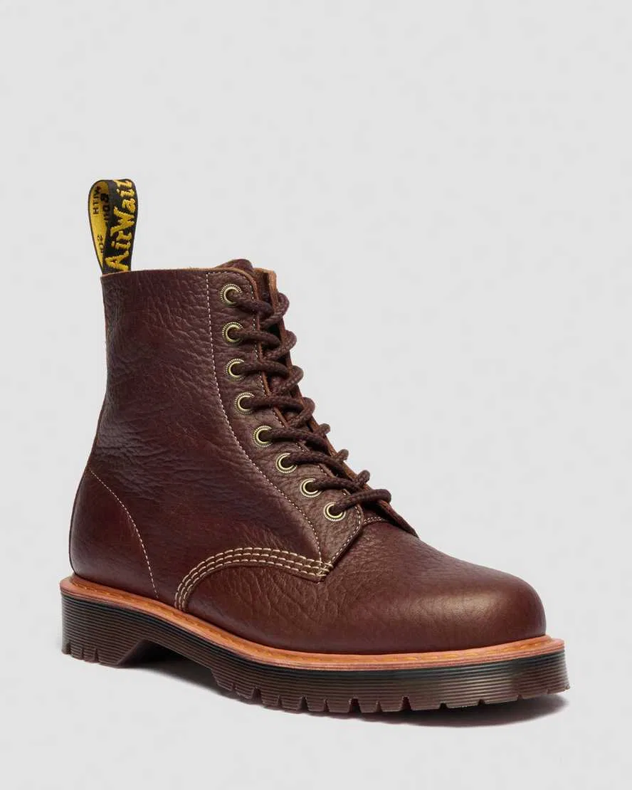 1460 Ботинки из натуральной кожи с зернистой текстурой Dr Martens, коричневый