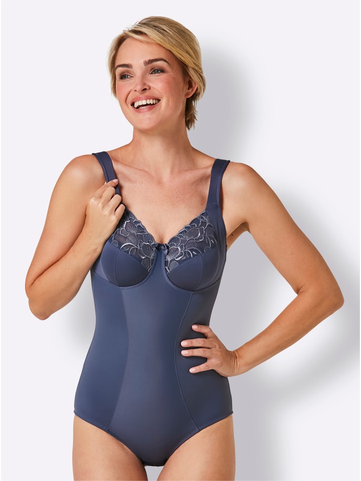 

Anita Цельный комбинезон без косточек дымчато-синего цвета