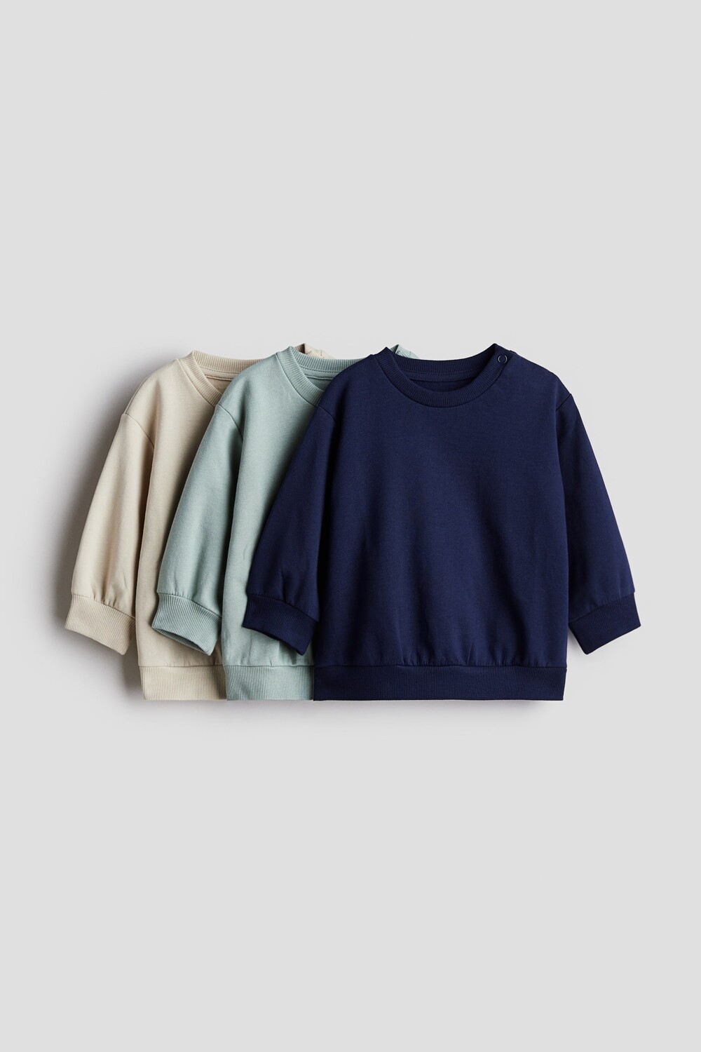 

3 хлопковых толстовки H&M, синий