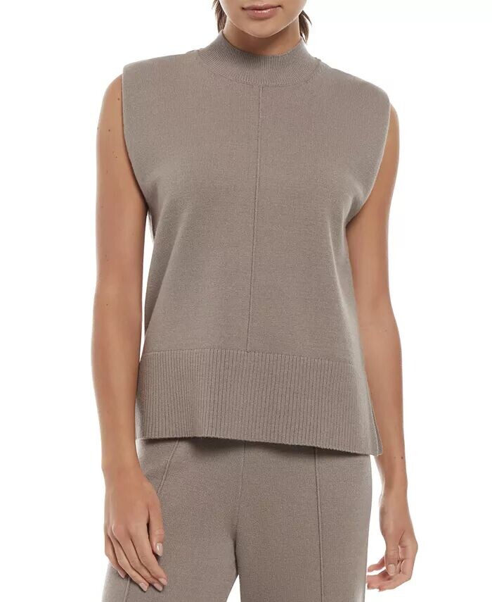 

Женский трикотажный топ без рукавов с воротником-стойкой Kate Three Dots, красный