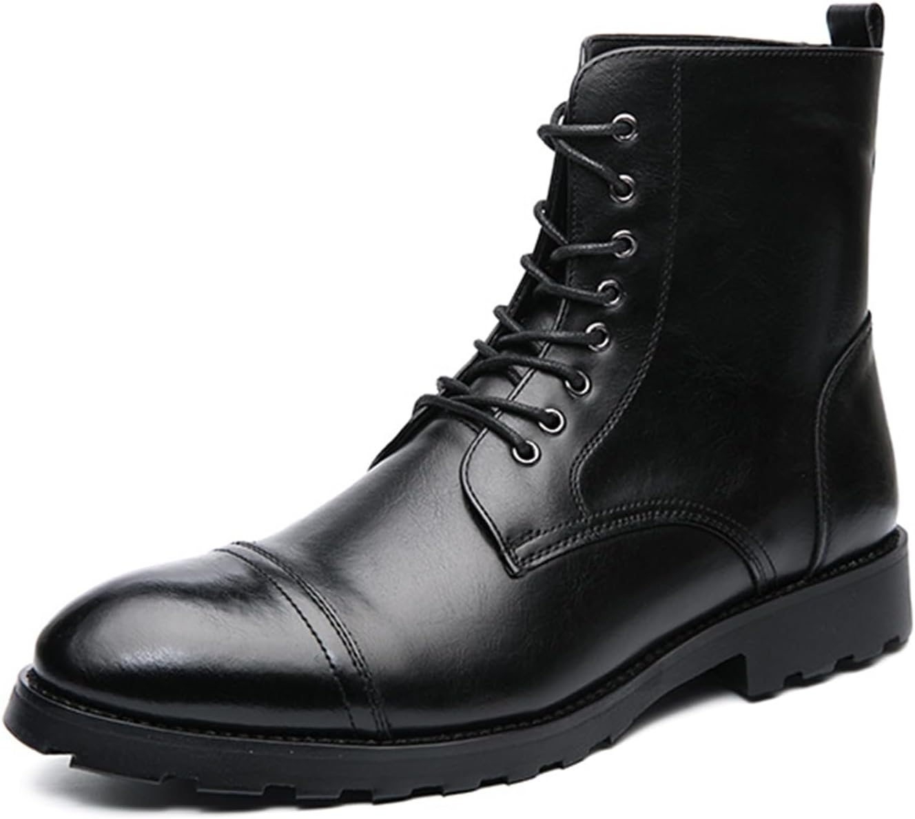 

Мужские ботинки ADMLZQQ на щиколотку, ковбойские ботинки-райдеры, с круглым носком, легко надеваются, водонепроницаемые, из искусственной кожи, классические повседневные ботильоны для мужчин, черный