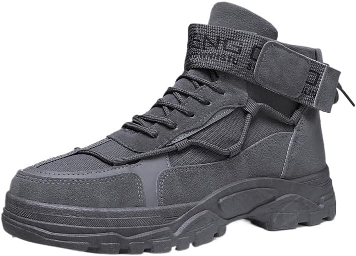 

Комфортные и дышащие высокие ботинки из ПУ-кожи для активного отдыха мужчин Hhhchpm, серый