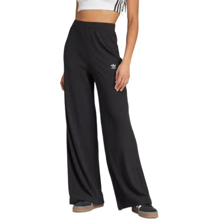 Adidas Women's Essentials Wide Rib Pants Black Adidas Originals — фото 3