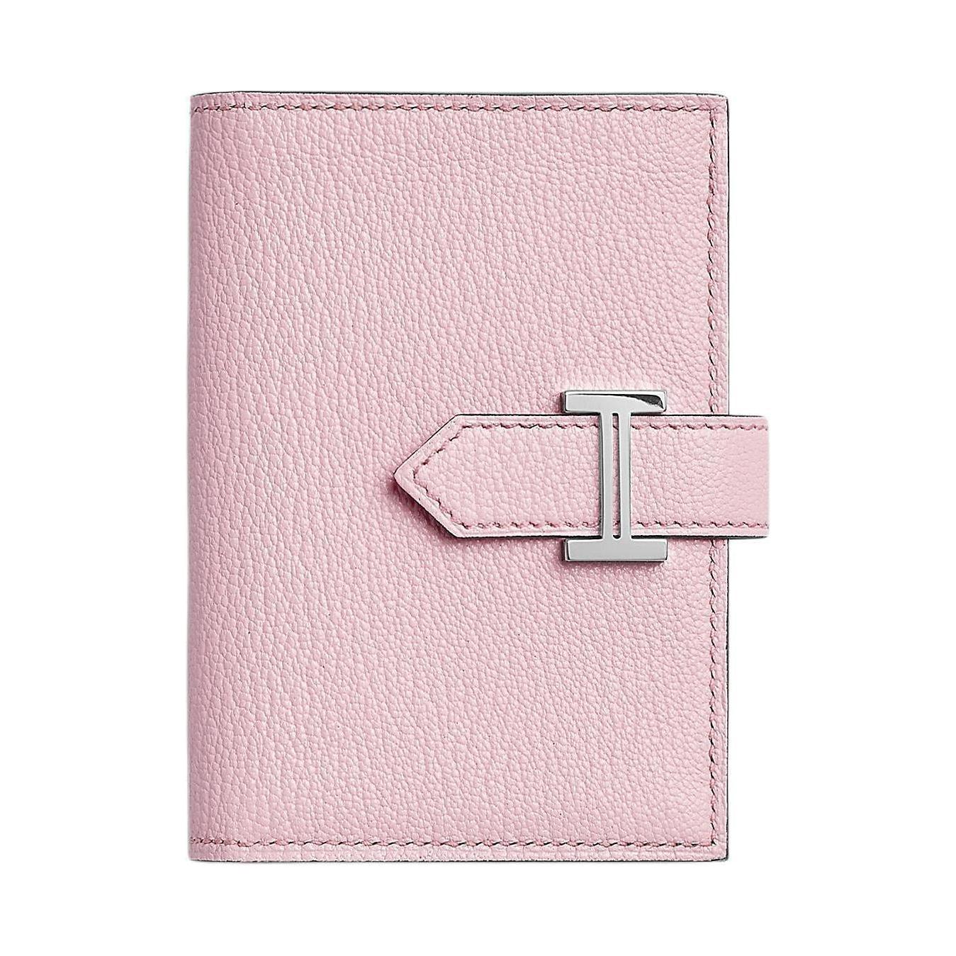 

HERMES Кардхолдер из козьей кожи Bearn Mysore розовый женский