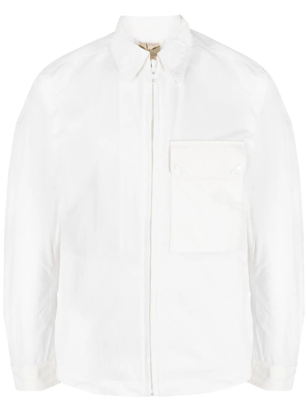 

Куртка-рубашка на молнии с карманом TEN C, белый