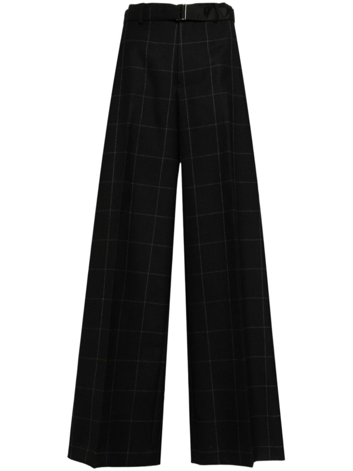 

Sacai широкие брюки в клетку, черный