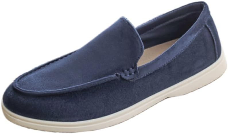 

Мужские лоферы, низкие повседневные удобные туфли на плоской подошве, подходят для ежедневной носки Fusecottc, синий