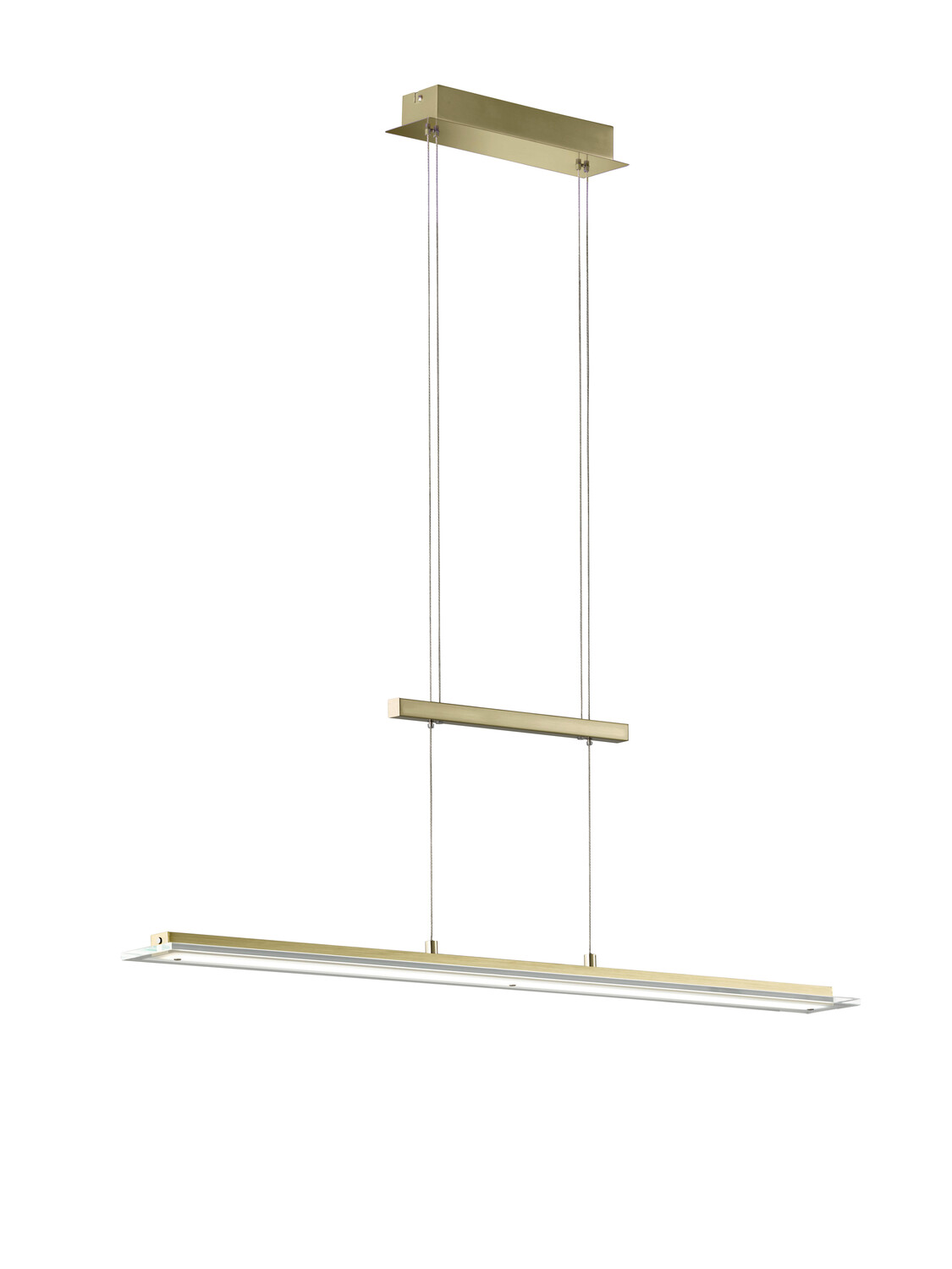

Светодиодная подвесная лампа Fischer & Honsel, 100,00x9,00x80-150 см, цвет латуни