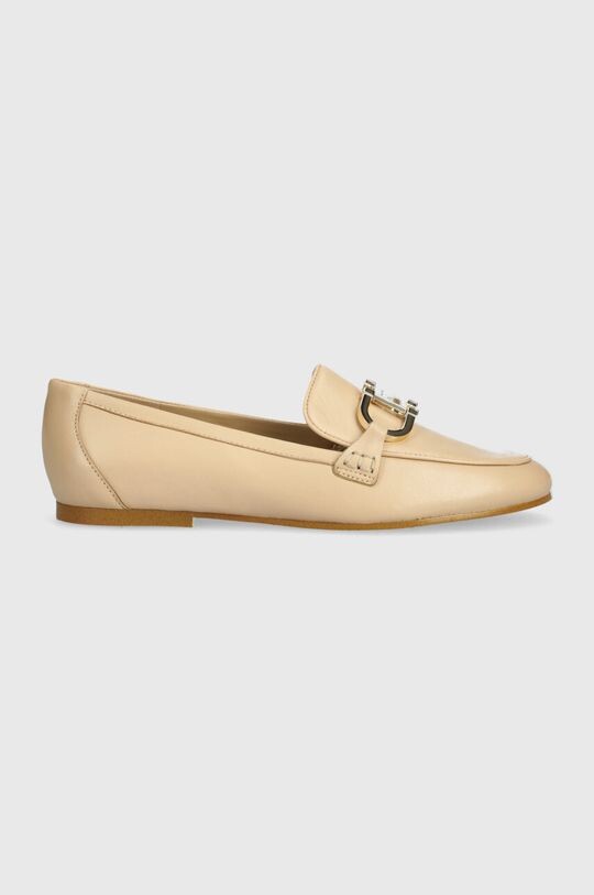 Кожаные мокасины ISAAC Guess, бежевый