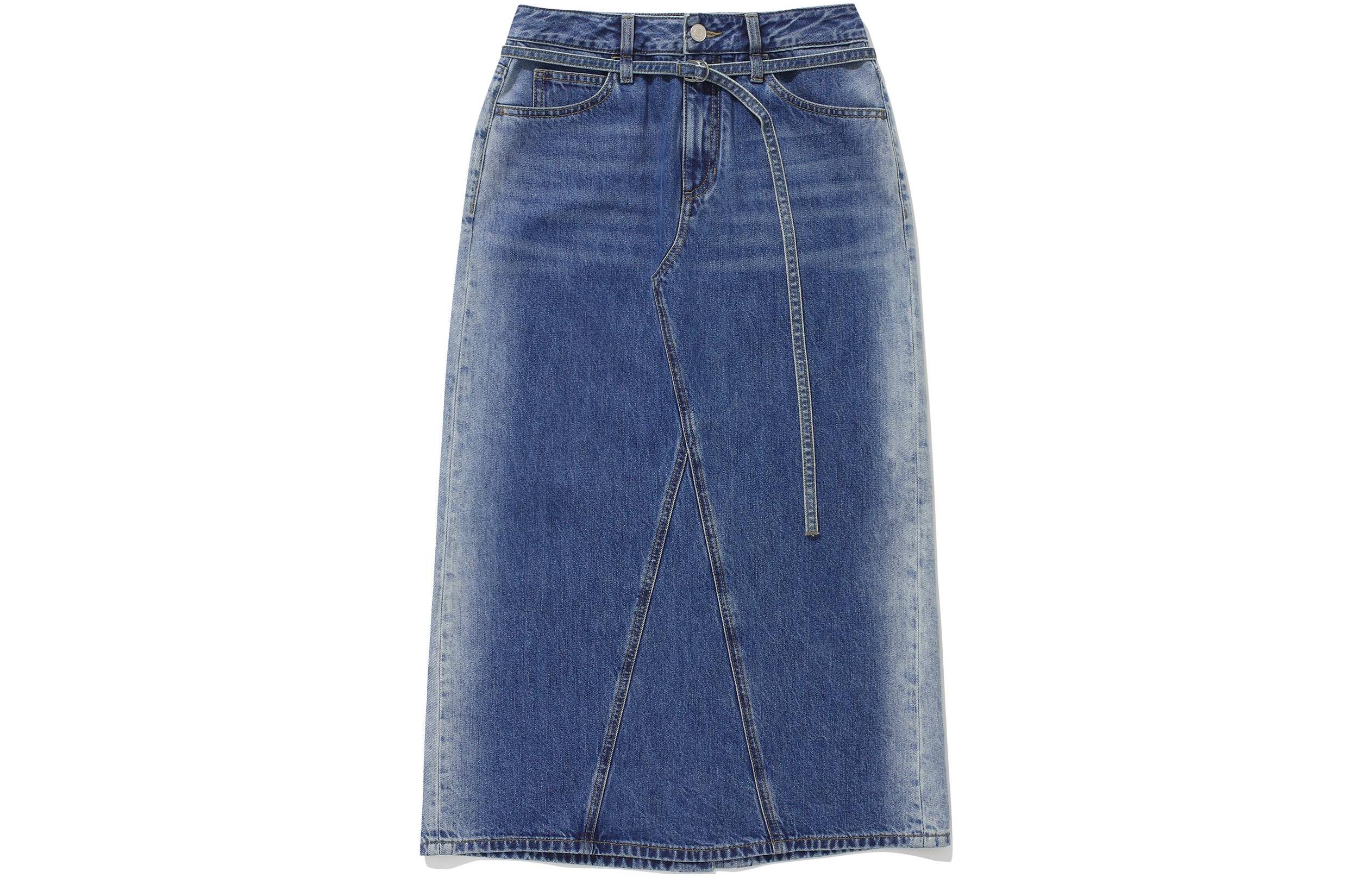 

COVERNAT Джинсовая длинная юбка SS24 женская blue