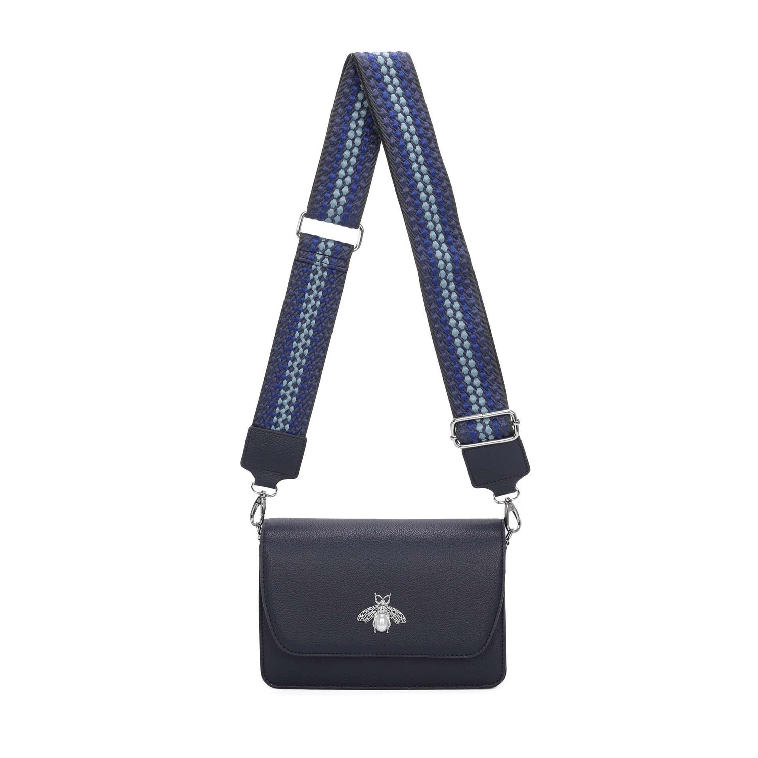 

Сумка через плечо с тремя отделениями и холщовым ремешком Titty Kitise, темно-синий, Серый, Сумка через плечо с тремя отделениями и холщовым ремешком Titty Kitise, темно-синий