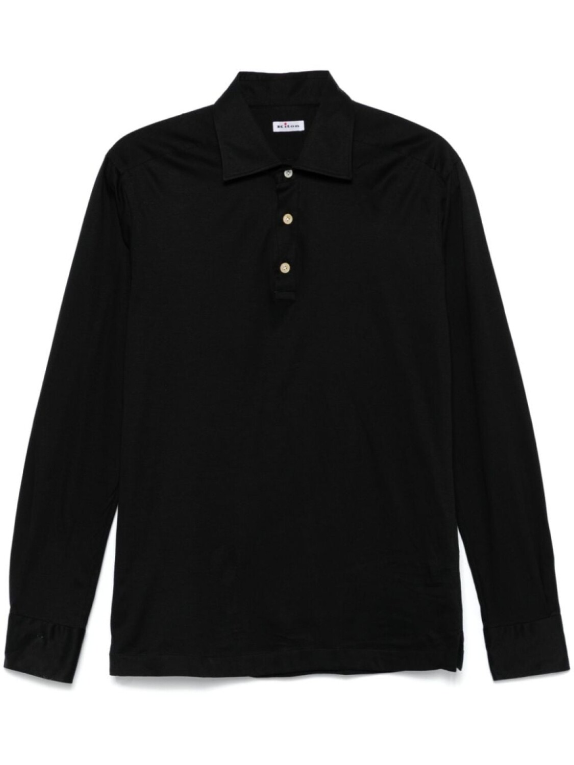 

Kiton рубашка-поло из джерси, черный