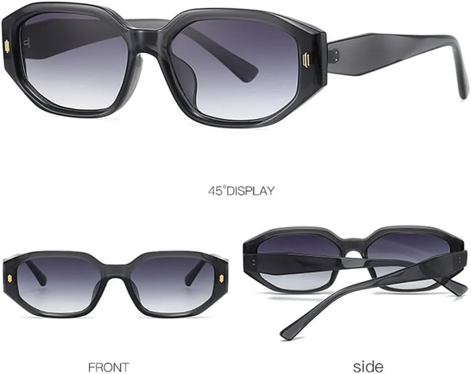 

Солнцезащитные очки UV400 с градиентным панк-дизайном и заклепками, для женщин и мужчин, для бега и занятий спортом на открытом воздухе UYPTK, Champagne Tea