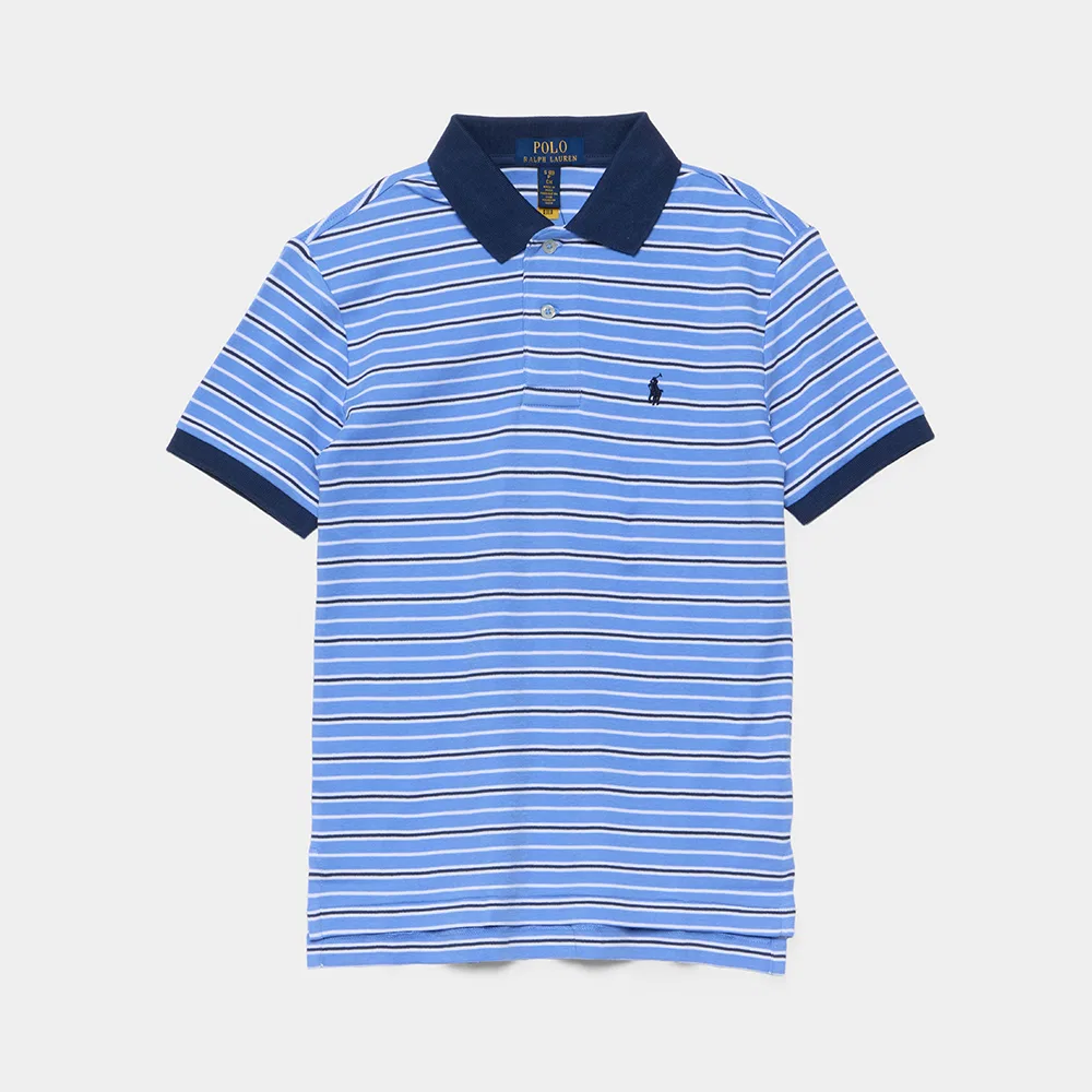 Детская рубашка-поло Polo Ralph Lauren Children из мягкого хлопка в полоску