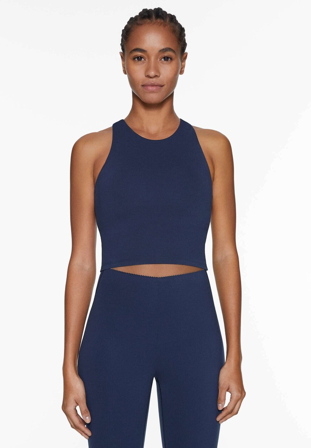 

Топ COMPRESSIVE TANK TOP OYSHO, цвет mottled royal blue