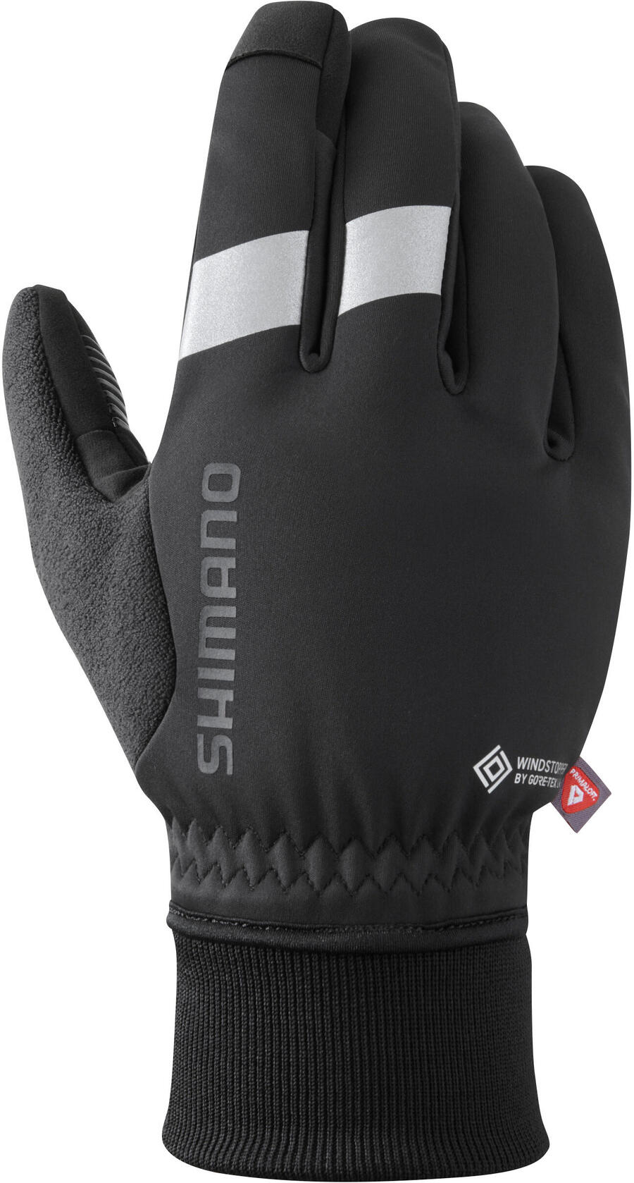 

SHIMANO Велосипедные перчатки WINDSTOPPER Primaloft, черные
