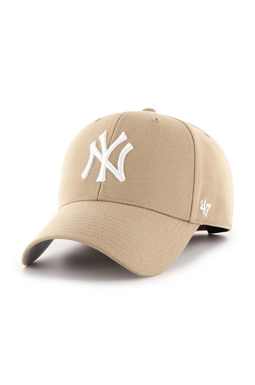 

Кепка бренда 47 с добавленным хлопковым козырьком MLB New York Yankees 47 Brand, бежевый
