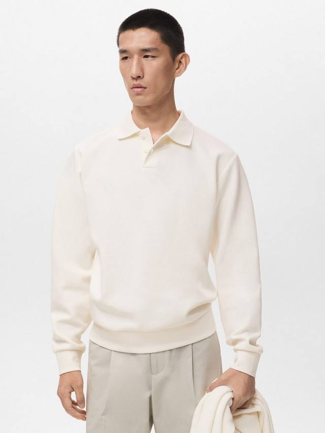 

Бола свитшот с воротником Mango, White