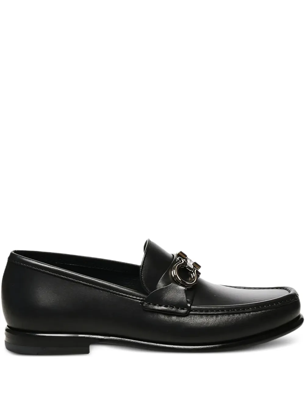 

Лоферы с декором Gancini Ferragamo, черный