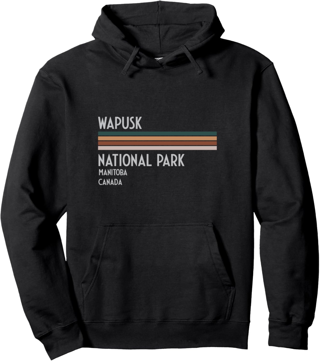 

Худи с изображением национального парка Вапуск, Канада Canada National Parks Shirts & Gifts, черный