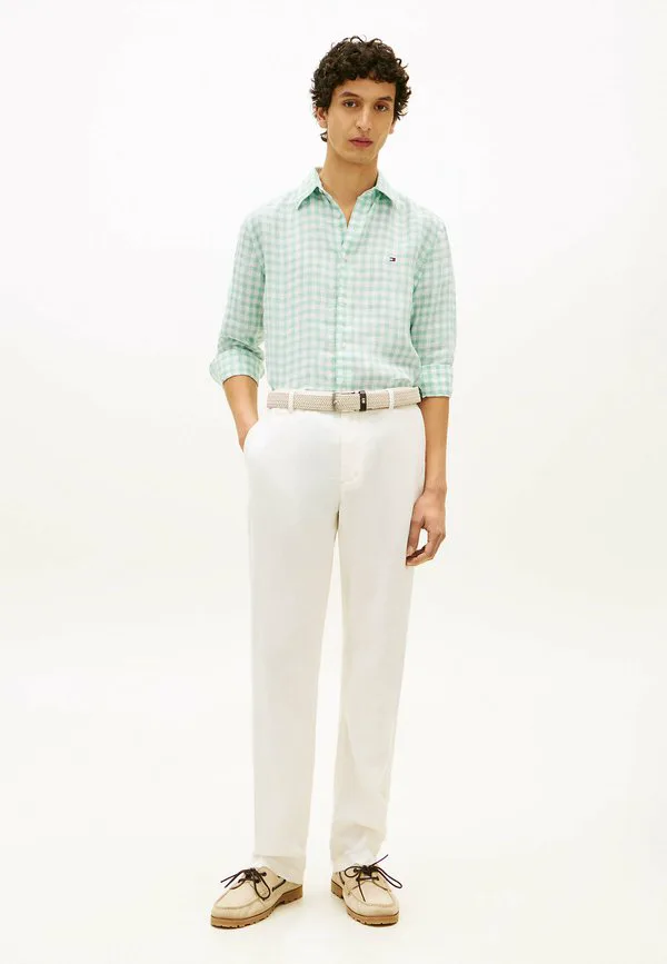 Рубашка прямого кроя стандартного размера Tommy Hilfiger, Crushed Mint Check — фото 2