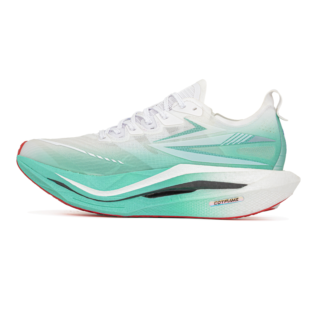 

Flame 5 с амортизацией, устойчивый к истиранию, дышащий низкий кроссовок с карбоновой пластиной 361°, белый зеленый