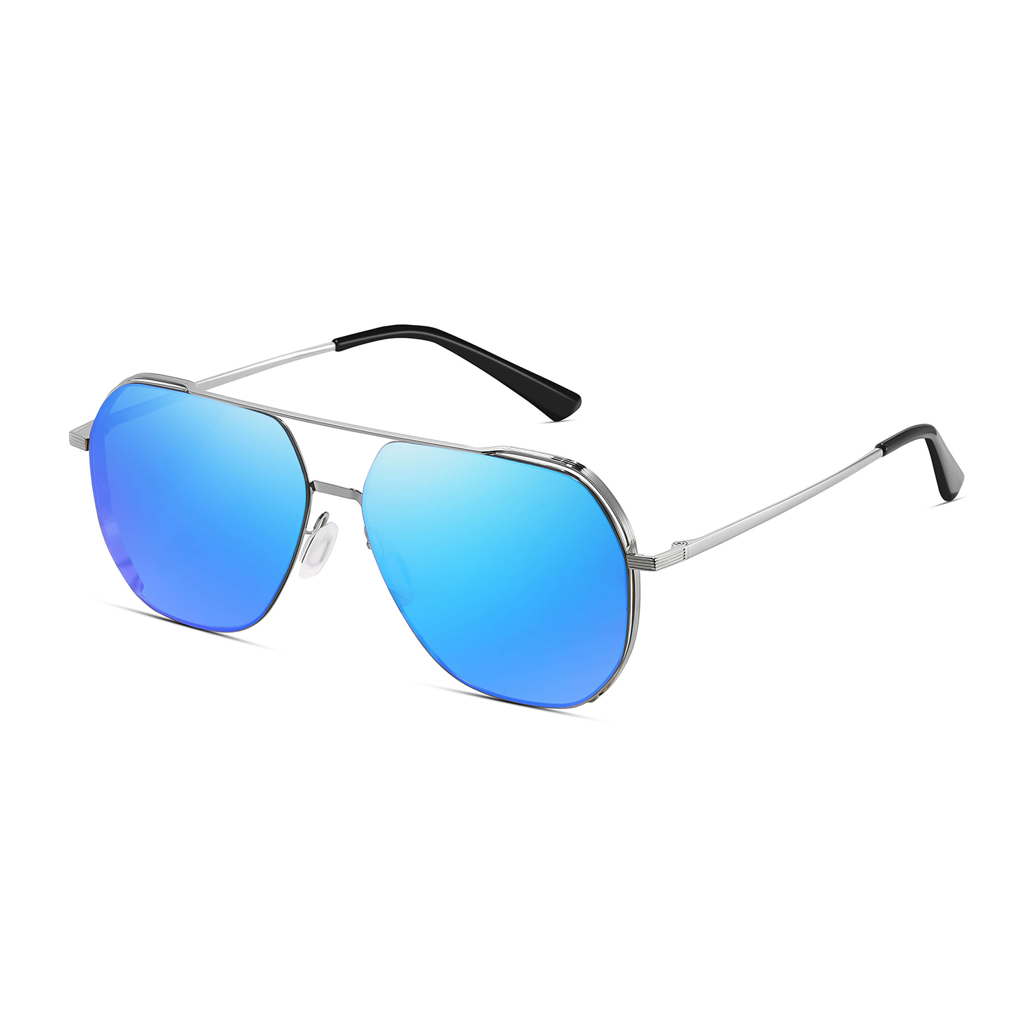 

HLA Авиаторские солнцезащитные очки из сплава Unisex, Silver Frame Ice Blue