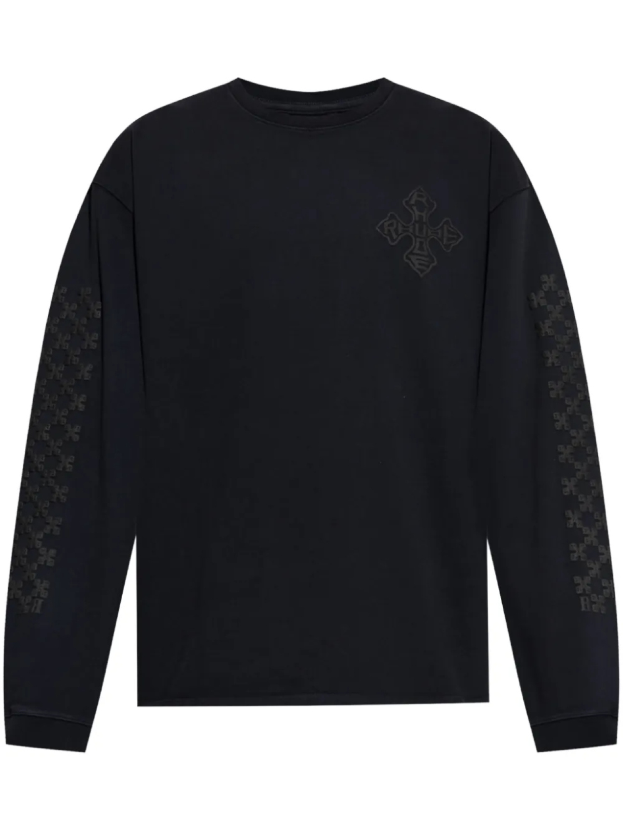 

Толстовка из хлопка с рельефным логотипом RHUDE, черный