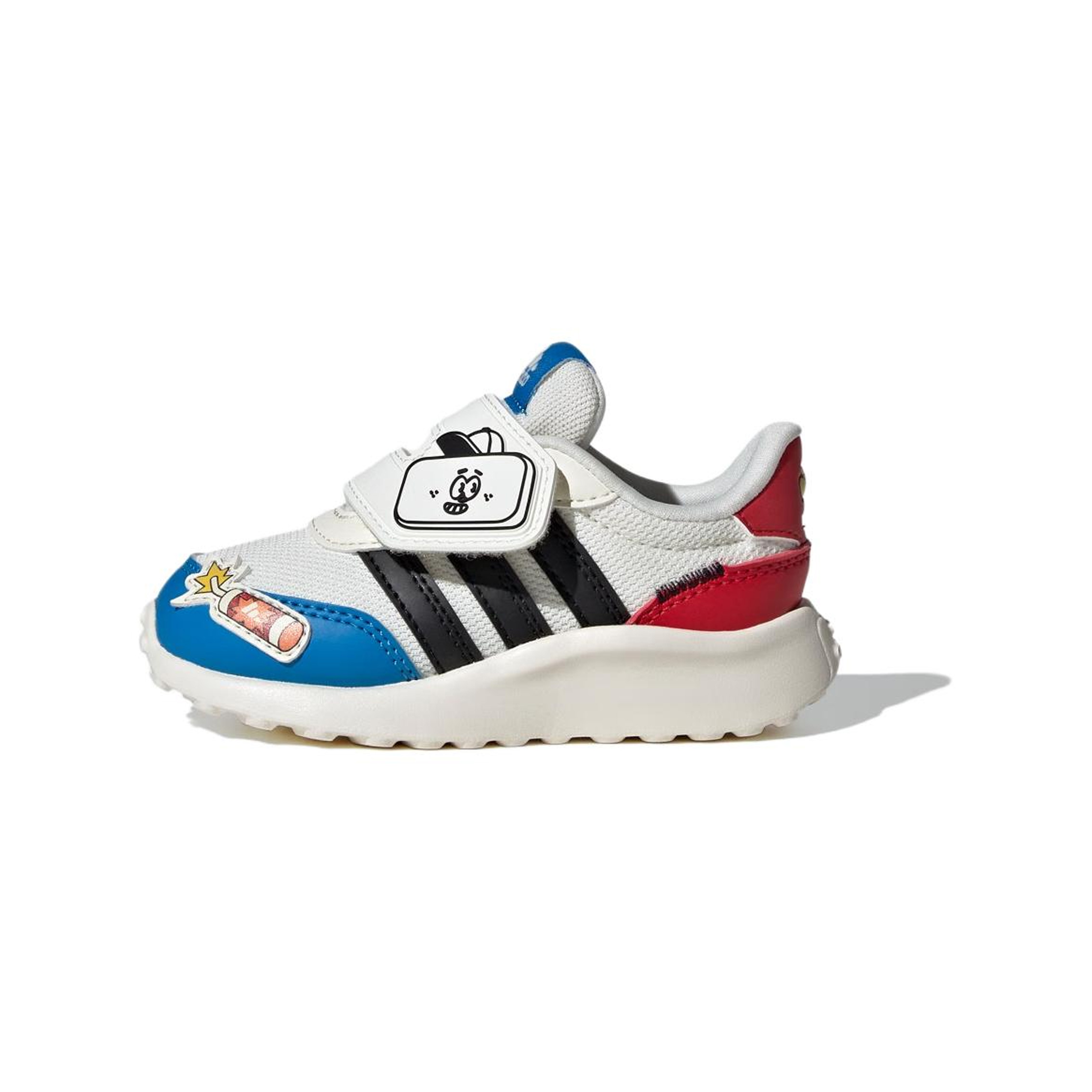 

Adidas Neo Детские низкие кроссовки Run 70S с противоскользящей подошвой и амортизацией, белые, синие, красные, для младенцев и малышей
