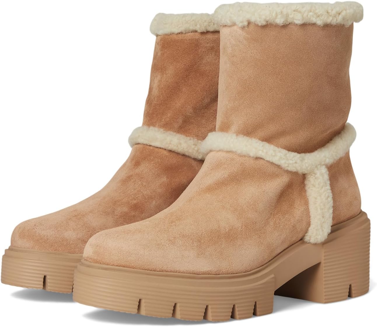 Ботинки Stuart Weitzman Lennox Bootie, цвет New Camel/Natural/Caramel