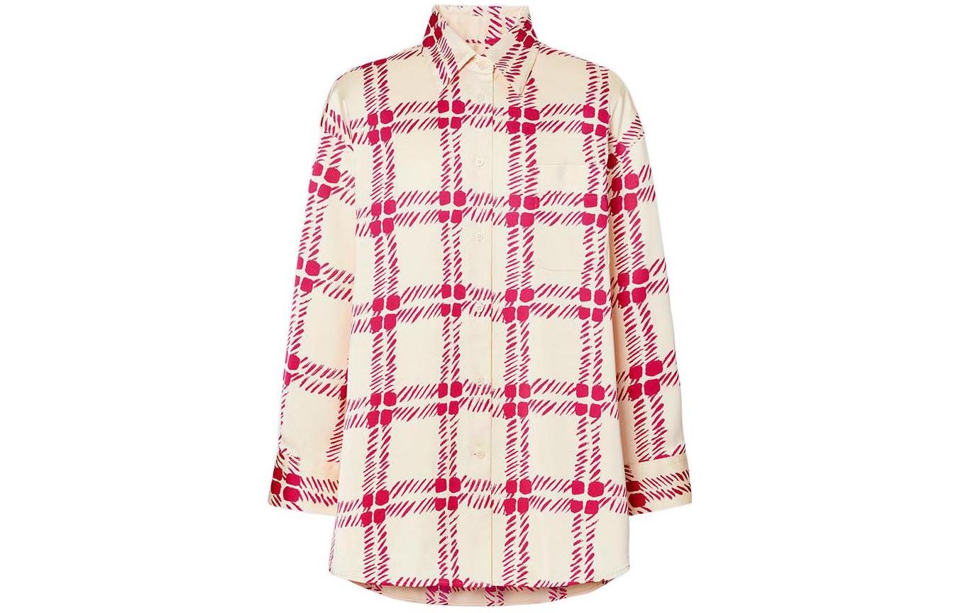 

UNIQLO Женская свободная рубашка X Marni L/S бежевого цвета