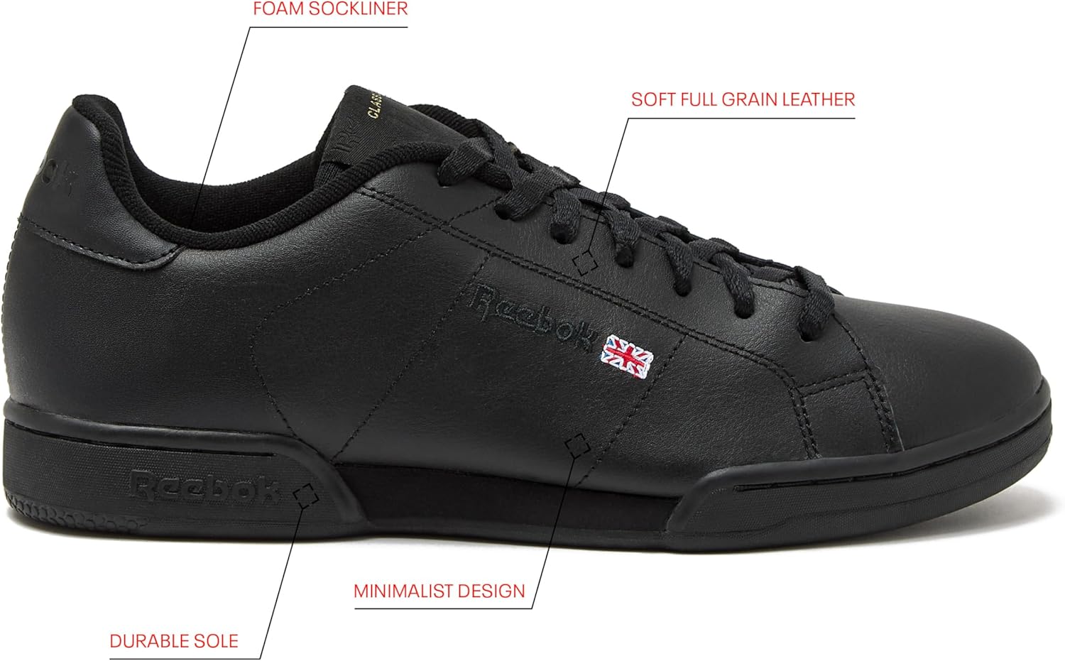 Мужские кроссовки Reebok NPC II для повседневной носки, черный — фото 2