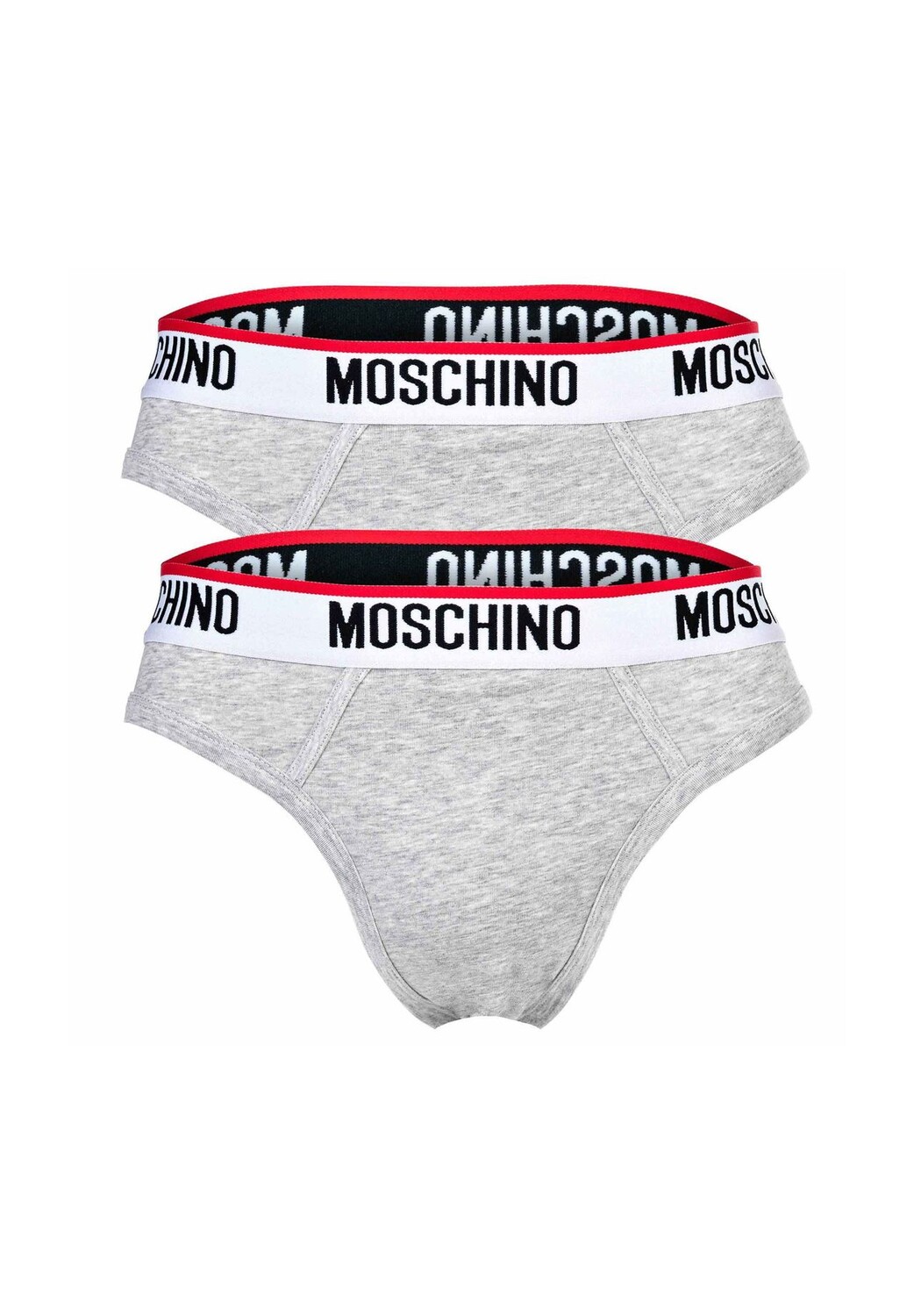 

Мужские микро-трусы, 2 шт., смесовый хлопок, однотонные MOSCHINO, серый