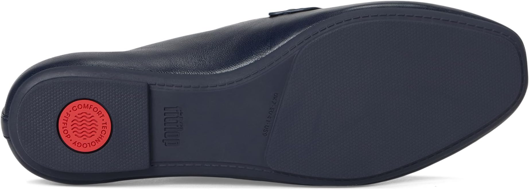 Лоферы FitFlop Delicato Soft Leather Loafers, цвет Midnight Navy — фото 3