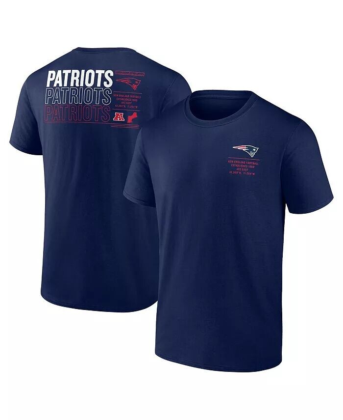 

Футболка мужская Navy New England Patriots с повторной статистикой Fanatics