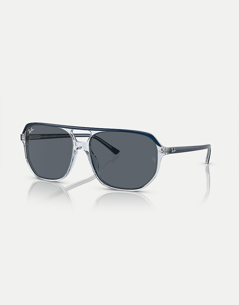 

Синие солнцезащитные очки Ray-Ban Bill One необычной формы с прозрачными синими линзами