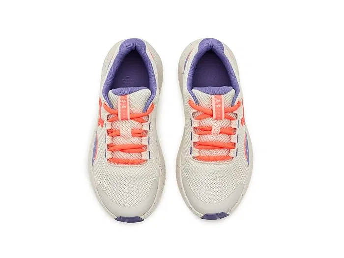 Кроссовки для детей Under Armour Kids Surge 4, Summit White/Purple Luxe/Electric Tangerine — фото 3