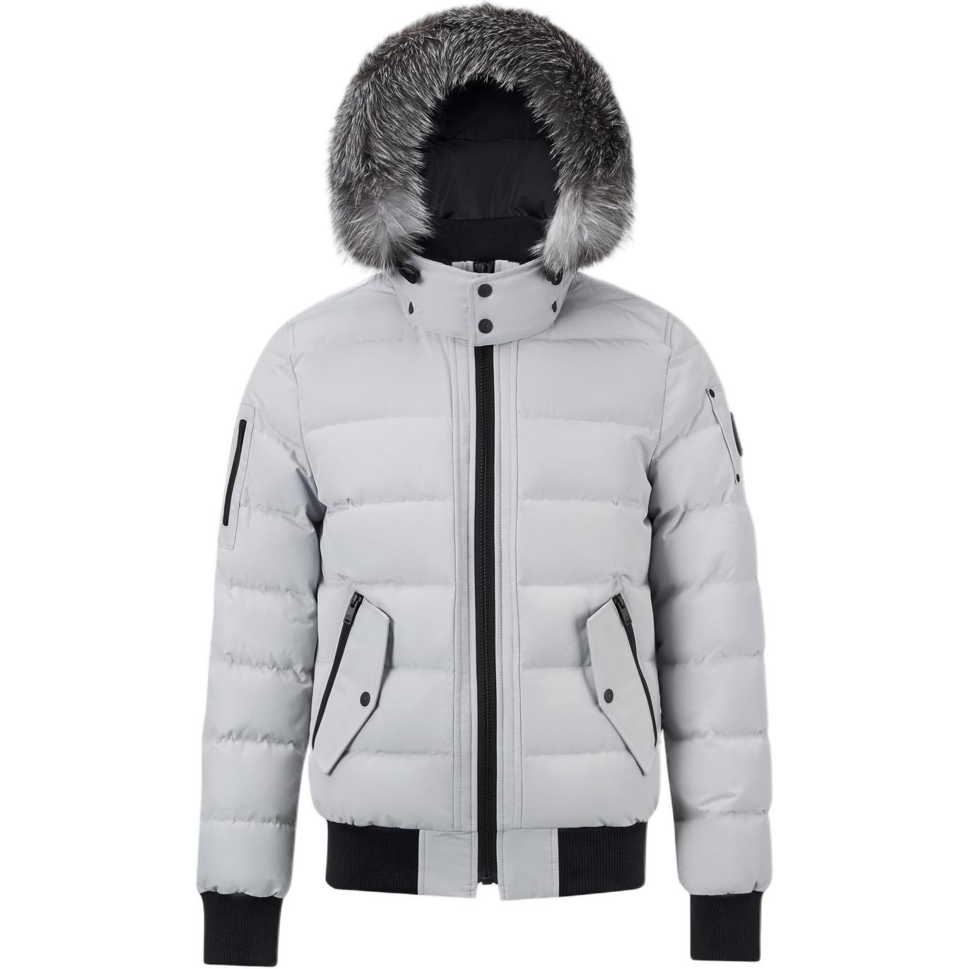 

Мужская пуховая куртка Moose Knuckles, birch серый/frost fox fur