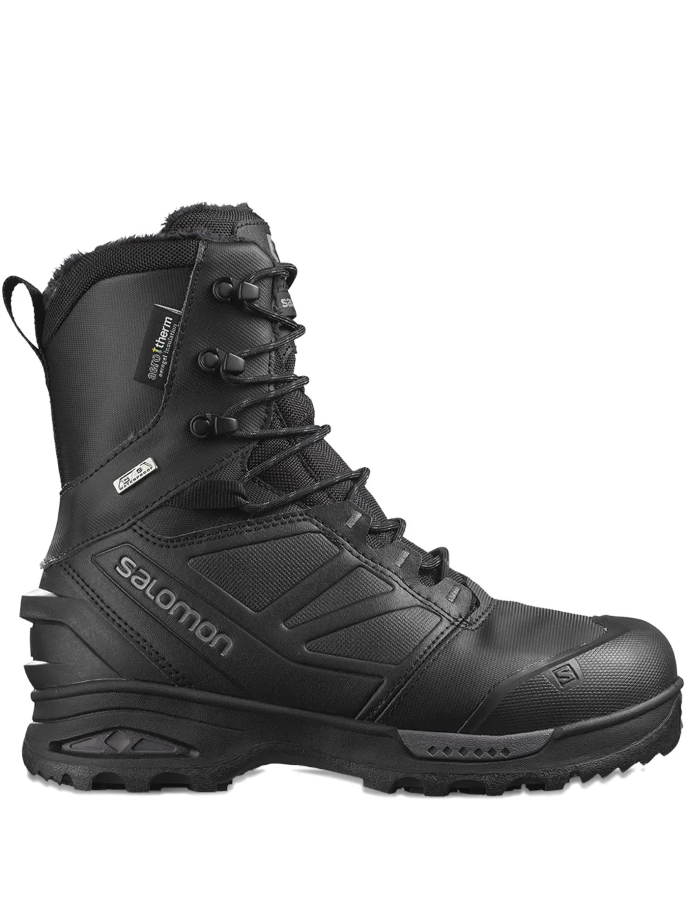 

Ботинки с шнуровкой и вставками Salomon, черный