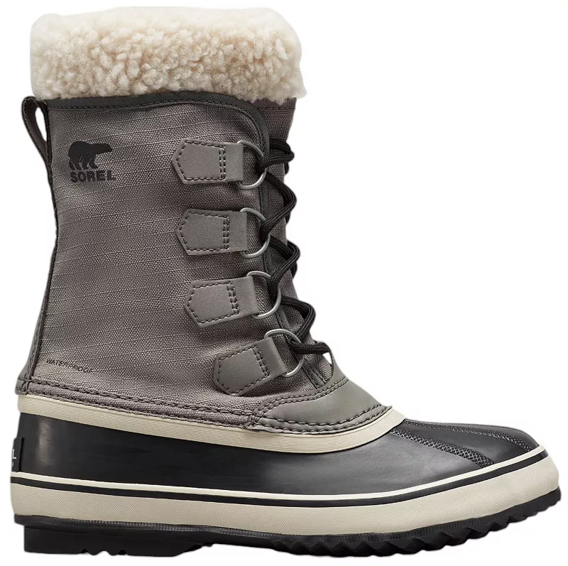 Женские ботинки Sorel Carnival WP текстильные высокие, серо-черный