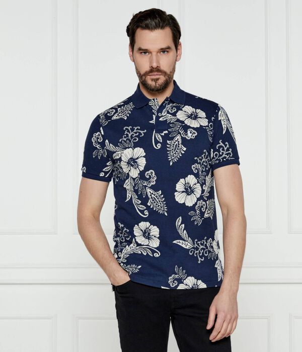 

Рубашка поло Custom slim fit Polo Ralph Lauren, синий