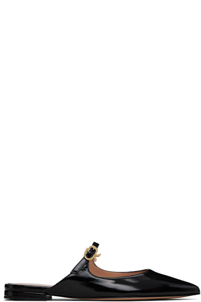Черные лоферы Ribbon Jane Slide Gianvito Rossi