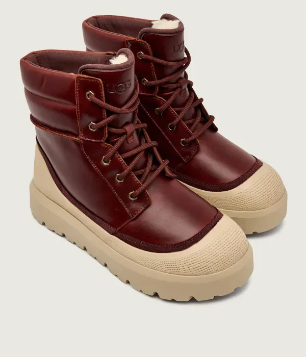 Высокие кожаные туфли M NEUMEL HIGH WEATHER HYBRID Ugg, бордовый — фото 3