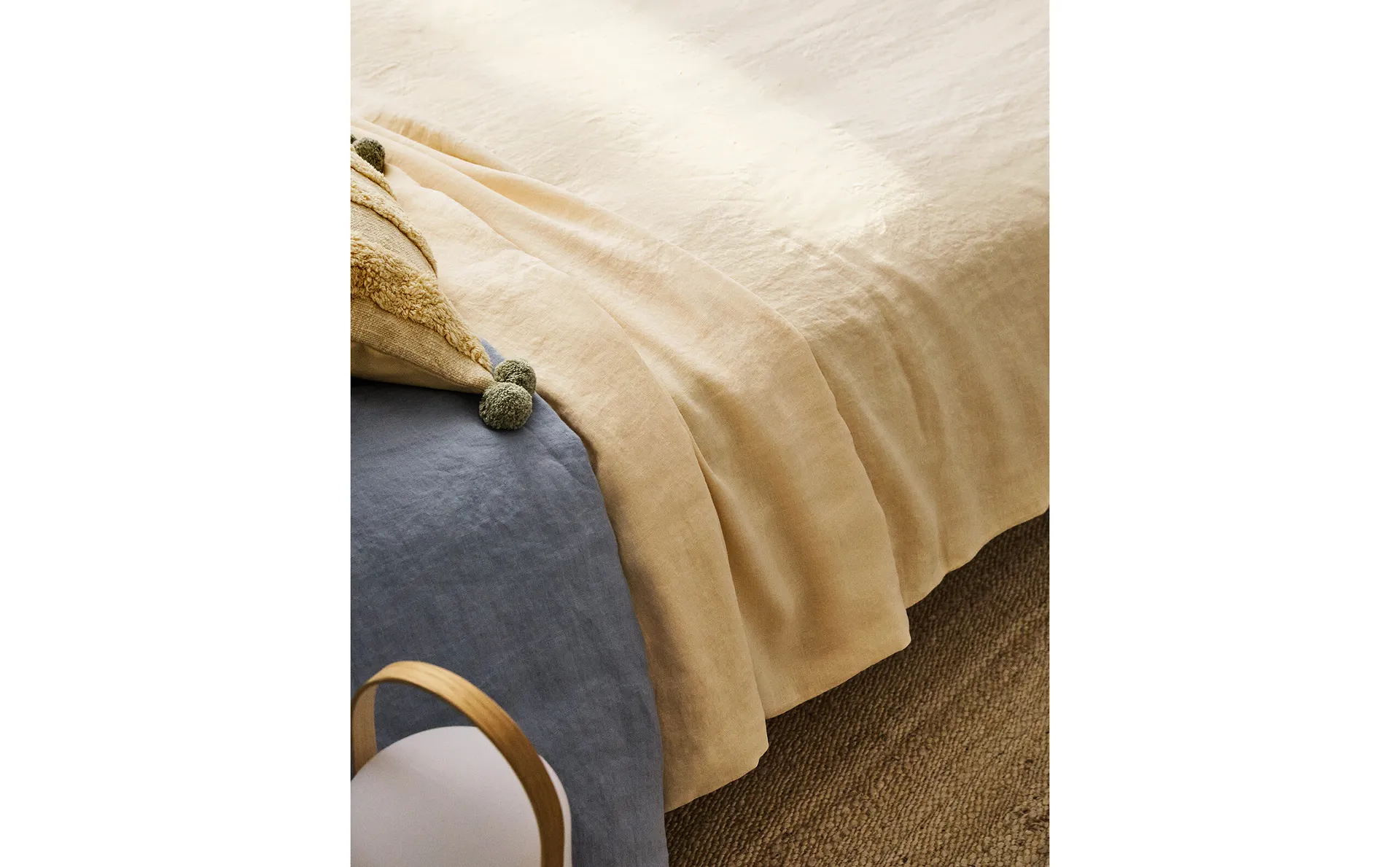 

Льняное пододеяльник Zara Home, персик