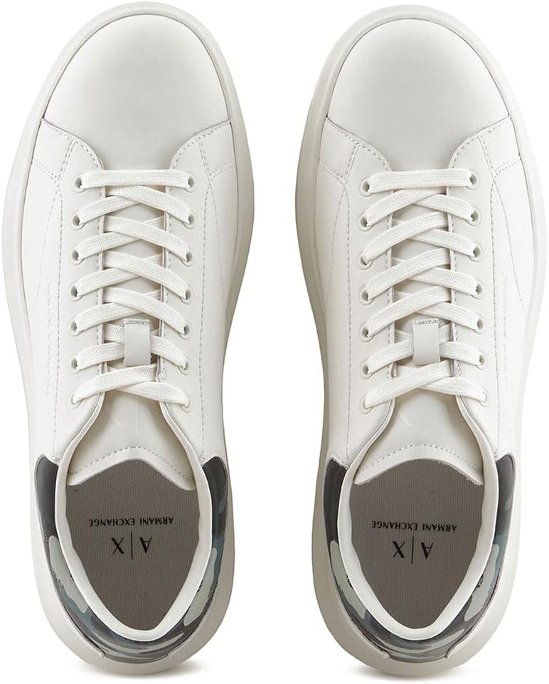 Мужские кроссовки Armani Exchange Venice на шнуровке, Off White/Camo — фото 4