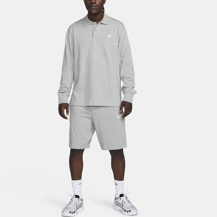 Рубашка поло мужская темно-серая Nike, темно-серый — фото 3
