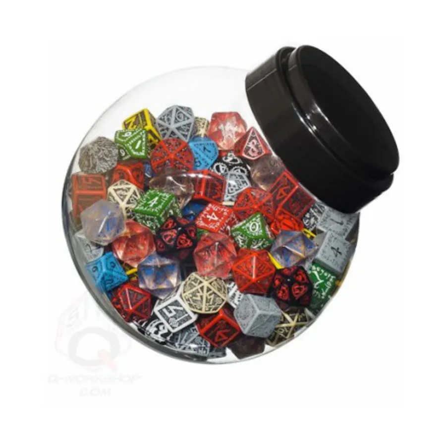 

Банка с кубиками d6, d10 и d20, Dice Collections (Q-Workshop)